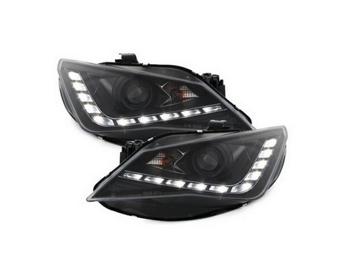 LED Tagfahrlicht-Optik-Scheinwerfer Seat Ibiza 6J 12-17 schwarz