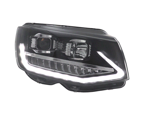 Voll LED Tagfahrlicht Scheinwerfer für VW T6 RHD 15-19 schwarz mit