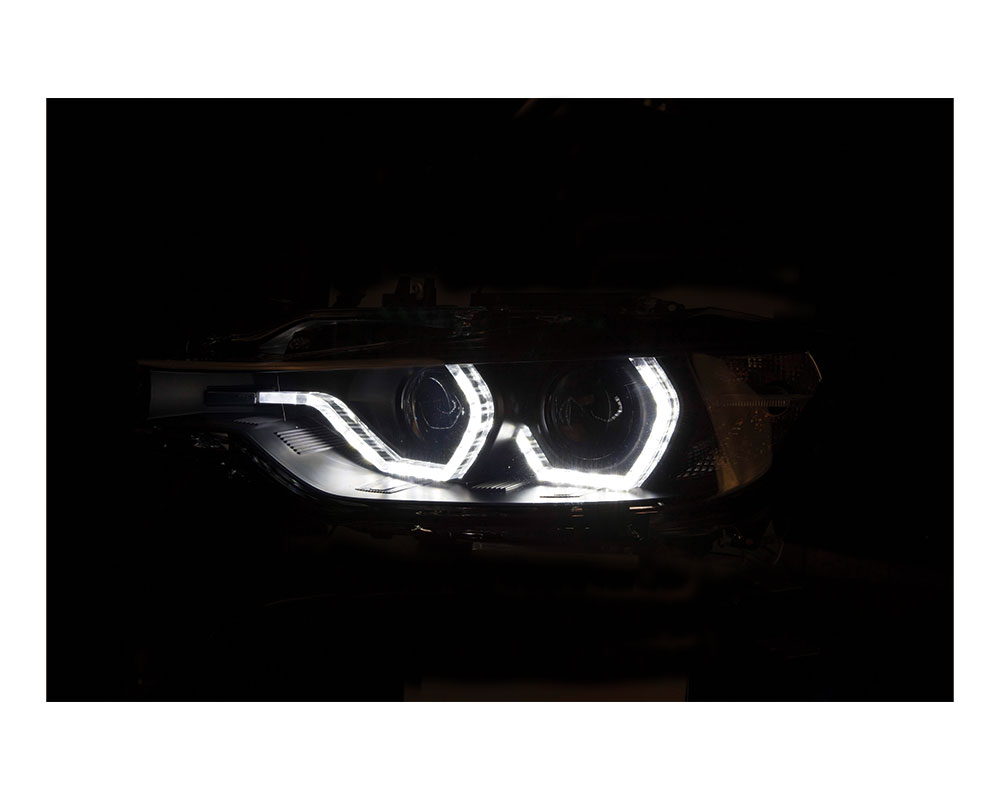 LED Tagfahrlicht Scheinwerfer BMW 3er F30/F31 11-15 schwarz