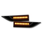 LED Seitenblinker dynamisch VW T6 2015-19 schwarz/rauch in piano black