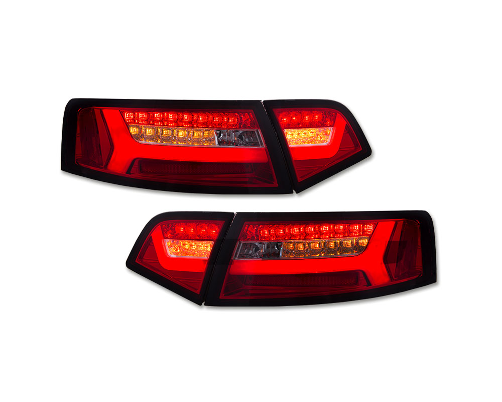 LED Rückleuchten Audi A6 4F Limousine 08-11 mit dynamischem Blinker  rot/rauch - litec innovations