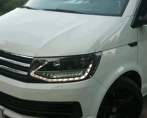 Led Seitenblinker für VW Seat Skoda Ford schwarz LAUFLICHT +