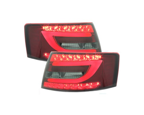 Rückleuchten Set LED Lightbar für Audi A6 4F Limo Bj 04-08 rot chrom weiß 7 Pin