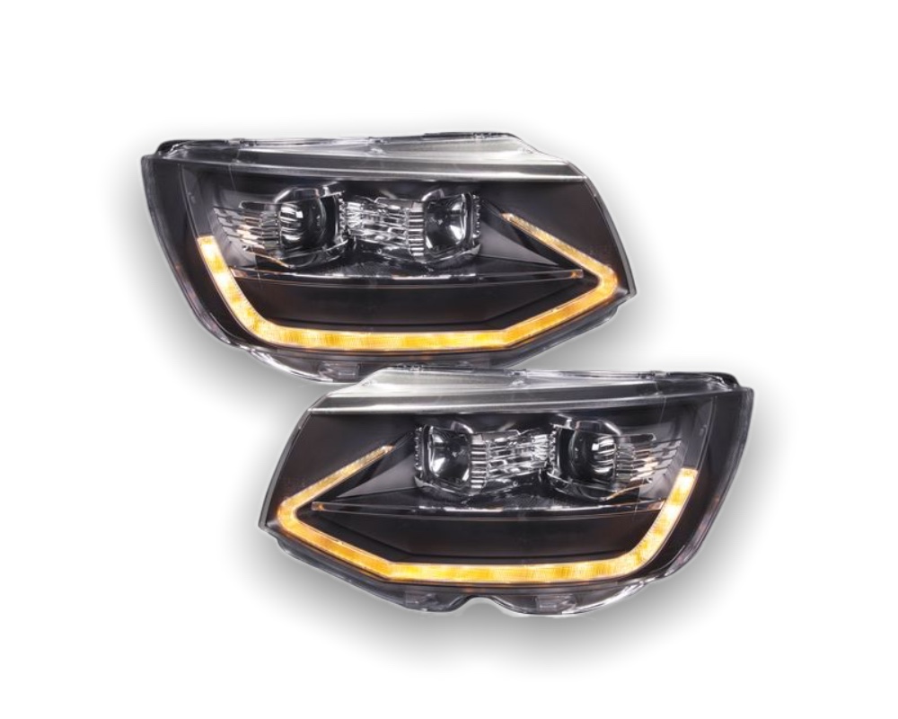 LED Tagfahrlicht Scheinwerfer für VW T6 15-19 chrom mit LED