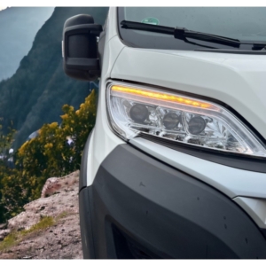 VOLL LED Tagfahrlicht Scheinwerfer Fiat Ducato, Jumper, Boxer, Wohnmobil ab 2014 chrom mit dynamischem Blinker – Bild 4