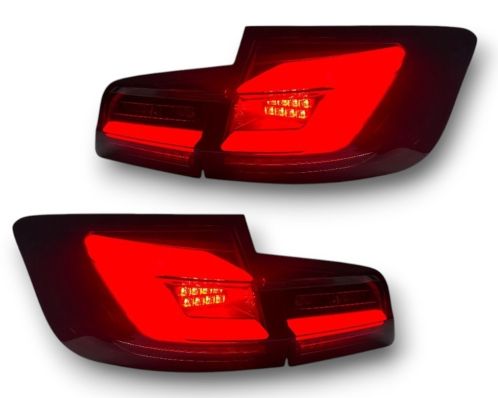 VOLL-LED Rückleuchten mit Lightbar BMW 5er F10 Limousine 09-16 schwarz/rauch mit dynamischem Blinker – Image 6