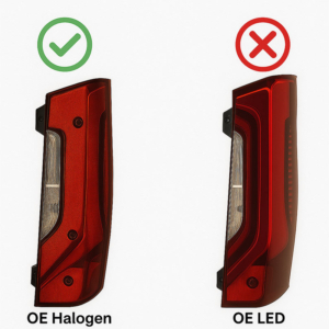 VOLL LED Rückleuchten Mercedes Benz Sprinter W907/910/Wohnmobile 2018+ schwarz/rauch mit roter Lightbar für Original Halogen – Bild 9