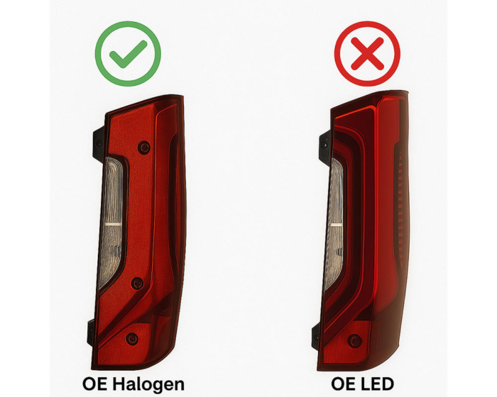 Luzes traseiras LED FULL Mercedes Benz Sprinter W907/910/motorhomes 2018+ preto/fumo com barra de luz vermelha Para halogéneo original - Imagem 9