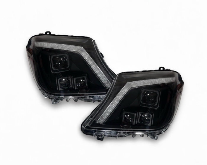 FULL LED faróis de luz de circulação diurna Mercedes Benz Sprinter W906 MOPF/camper vans 2013-2018 preto com indicador dinâmico - Imagem 7