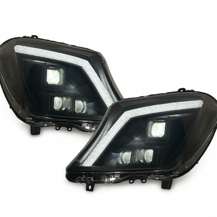 FULL LED faróis de luz de circulação diurna Mercedes Benz Sprinter W906 MOPF/camper vans 2013-2018 preto com indicador dinâmico - Imagem 5