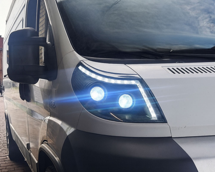 FULL LED дневни светлини за Citroën Jumper II / Fiat Ducato III / Peugeot Boxer 2006-14 черен