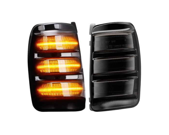 LED veidrodėlių indikatoriai dinaminiai FORD Transit Mk7 (V363) nuo 2013 m. juodi/dūminiai