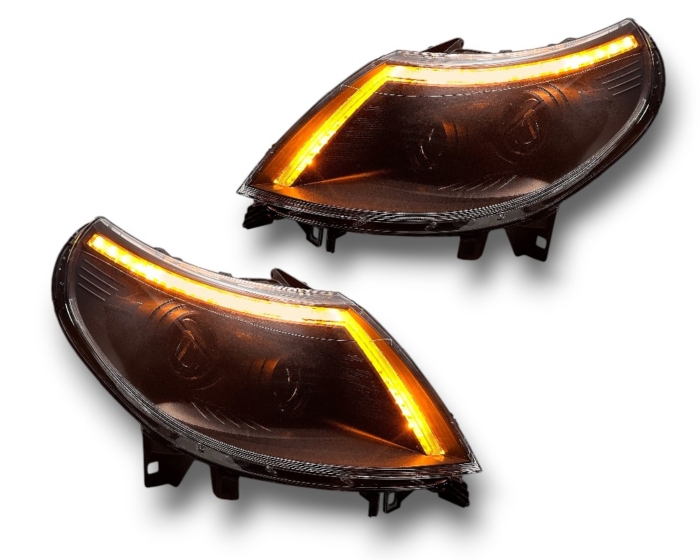 VOLL LED Tagfahrlicht Scheinwerfer für Citroën Jumper II / Fiat Ducato III / Peugeot Boxer 2006-14 schwarz - Image 4
